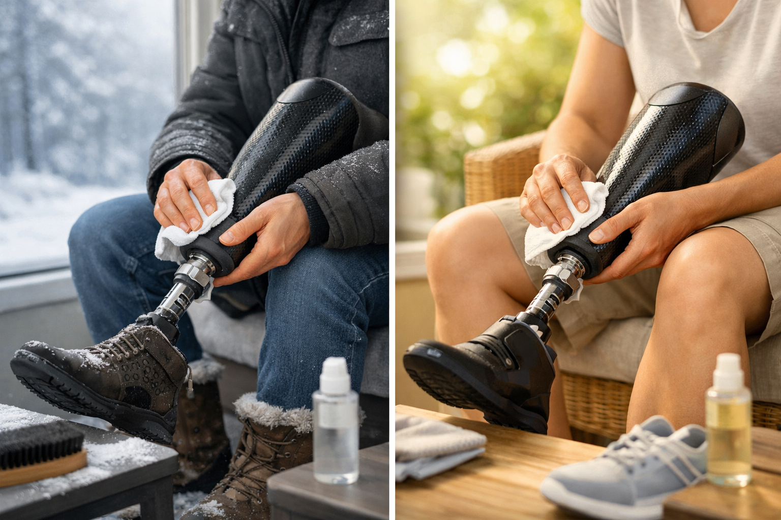 Уход за протезом зимой и летом: